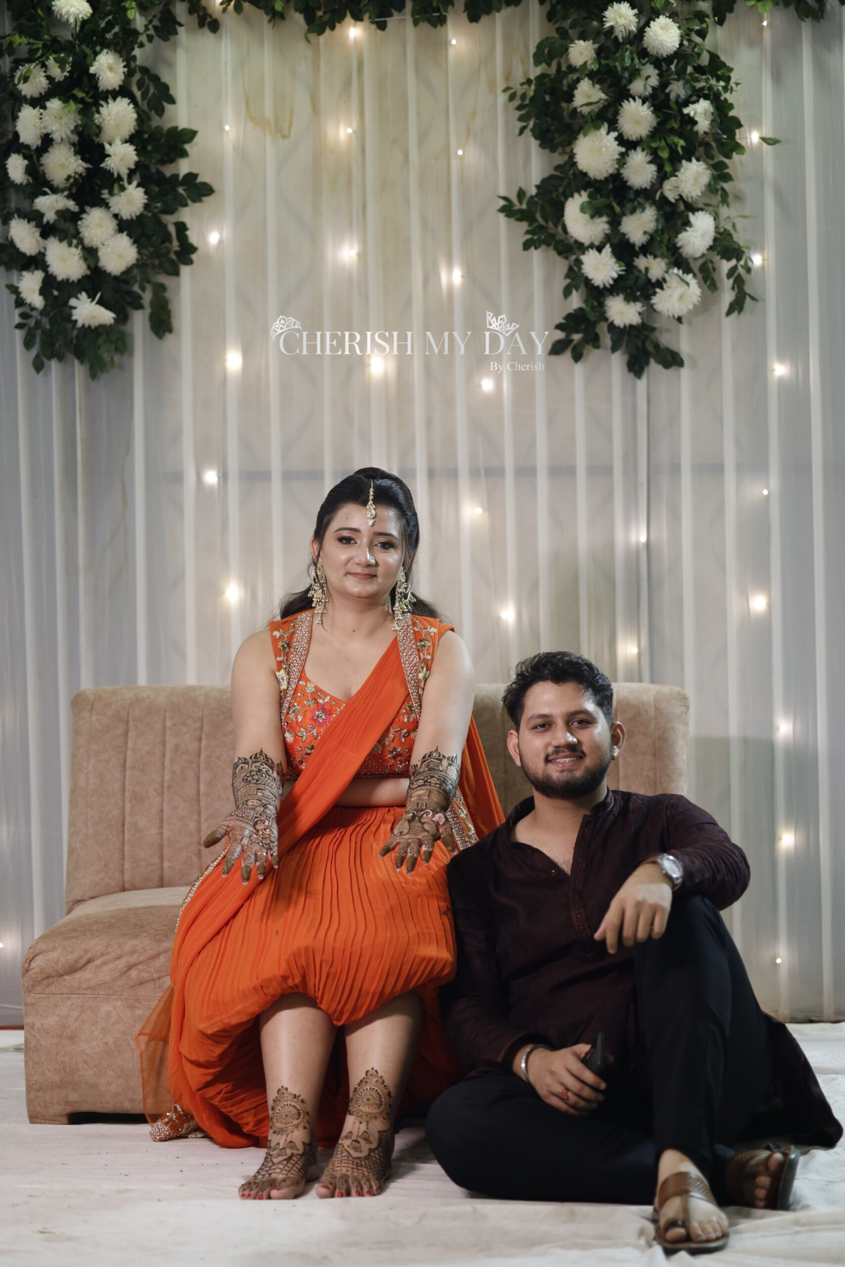 Traditional haldi ceremony with vibrant colors